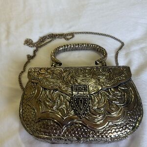 Small Silver Clutch/Crossbody Evening Bag